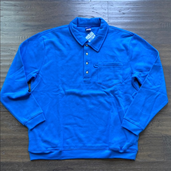 Vintage Other - VINTAGE ACTIVE JOE Henley Sweatshirt Mens Sz Large Blue Midweight